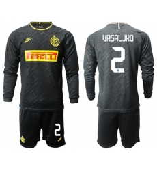 Inter Milan #2 Vrsaljko Third Long Sleeves Soccer Club Jersey