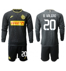 Inter Milan #20 B.Valero Third Long Sleeves Soccer Club Jersey