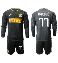 Inter Milan #77 Brozovic Third Long Sleeves Soccer Club Jersey