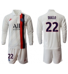 Paris Saint-Germain #22 Diallo Away Long Sleeves Soccer Club Jersey