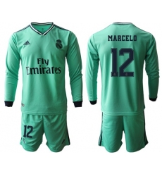 Real Madrid #12 Marcelo Third Long Sleeves Soccer Club Jersey