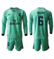 Real Madrid #6 Nacho Third Long Sleeves Soccer Club Jersey