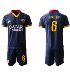 Roma #6 Smalling Third Soccer Club Jersey