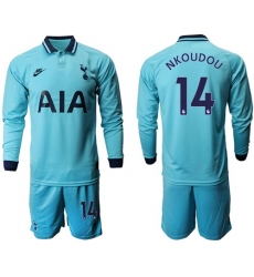Tottenham Hotspur #14 Nkoudou Third Long Sleeves Soccer Club Jersey