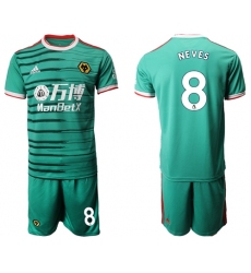 Wolves #8 Neves Third Soccer Club Jersey