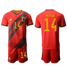 Belgium #14 Mertens Red Home Soccer Country Jersey