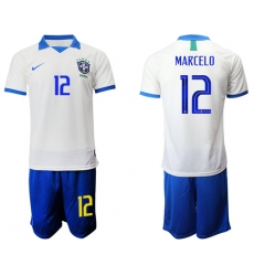 Brazil #15 Paulinho White Soccer Country Jersey