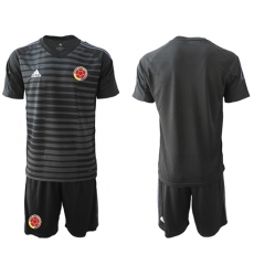 Colombia Blank Black Goalkeeper Soccer Country Jersey