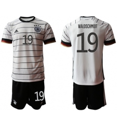 Germany #19 Waldschmidt White Home Soccer Country Jersey