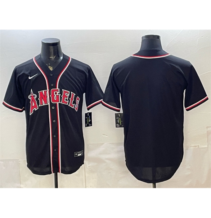 Men's Los Angeles Angels Blank 2026 Fashion Replica Black Out Stitched Baseball Jersey