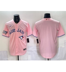 Men's Toronto Blue Jays Blank Pink 50 Seasons Stitched Baseball Jersey