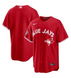 Men's Toronto Blue Jays Blank Red 50 Seasons Stitched Baseball Jersey