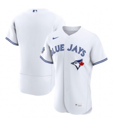 Men's Toronto Blue Jays Blank White 50 Seasons Stitched Baseball Jersey