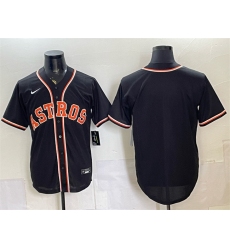 Men's Houston Astros Blank 2026 Fashion Replica Black Out Stitched Baseball Jersey