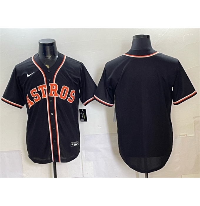 Men's Houston Astros Blank 2026 Fashion Replica Black Out Stitched Baseball Jersey