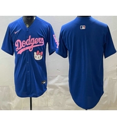 Men's Los Angeles Dodgers Blank Blue Hello Kitty 2025 World Series Champions Limited Jersey