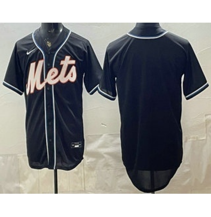 Men's New York Mets Blank 2026 Black Fashion Cool Base Jersey
