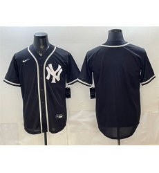 Men's New York Yankees Blank 2026 Fashion Replica Black Out Stitched Baseball Jersey