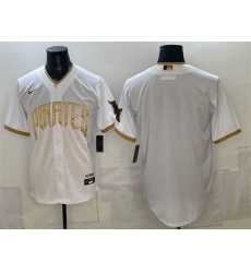 Men's Pittsburgh Pirates Blank White 2026 City Connect Stadium Stitched Baseball Jersey