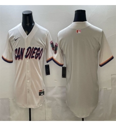 Men's San Diego Padres Blank Cream 2026 City Connect Stadium Stitched Baseball Jersey