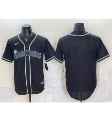 Men's Seattle Mariners Blank 2026 Fashion Replica Black Out Stitched Baseball Jersey