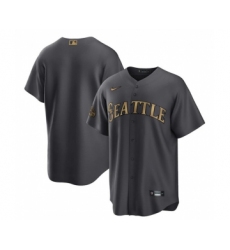 Men's Seattle Mariners Blank Charcoal 2022 All-Star Cool Base Stitched jersey