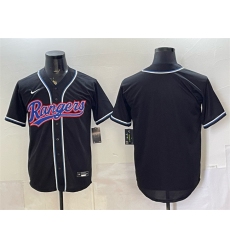 Men's Texas Rangers Blank 2026 Fashion Replica Black Out Stitched Baseball Jersey
