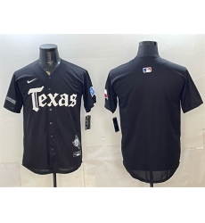 Men's Texas Rangers Blank Black Gothic Mexico 2025 Vapor Premier Limited Stitched Baseball Jersey