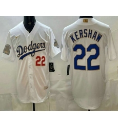 Men's Los Angeles Dodgers #50 Mookie Betts White Gold World Series Champions Collection Limited Jersey