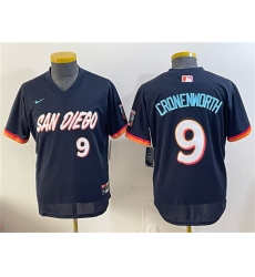 Youth San Diego Padres #9 Jake Cronenworth Obsidian 2026 City Connect Stadium Stitched Baseball Jersey