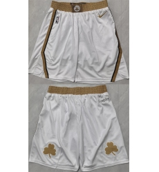 Men's Boston Celtics City Edution White Shorts (Run Small)