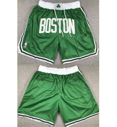 Men's Boston Celtics Green Shorts (Run Small)