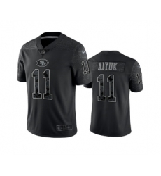 Men's San Francisco 49ers #11 Brandon Aiyuk Black Reflective Limited Stitched Football Jersey