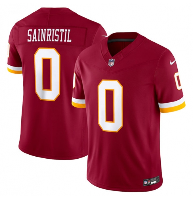 Men's Washington Commanders #0 Mike Sainristil Burgundy 2026 F.U.S.E. Vapor Limited Football Stitched Jersey