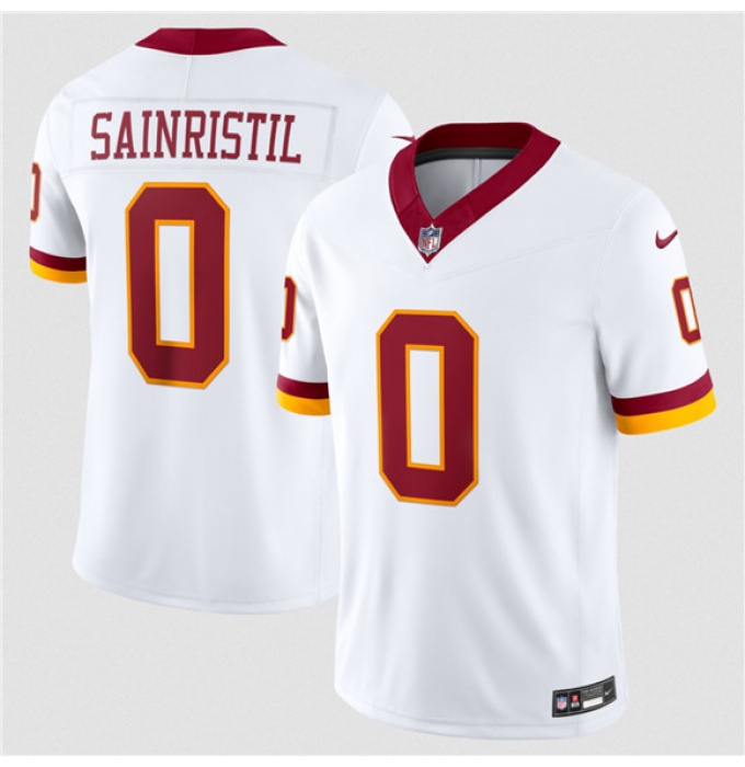 Men's Washington Commanders #0 Mike Sainristil White 2026 F.U.S.E. Vapor Limited Football Stitched Jersey