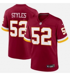 Men's Washington Commanders #52 Sonny Styles Burgundy 2026 NFL Draft Game Jersey