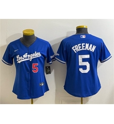 Youth Los Angeles Dodgers #5 Freddie Freeman Royal Alternate Stadium Stitched Baseball Jersey