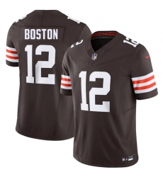 Men's Cleveland Browns #12 Denzel Boston Brown 2026 Draft F.U.S.E. Vapor Limited Football Stitched Jersey