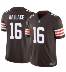 Men's Cleveland Browns #16 Tylan Wallace Brown 2026 F.U.S.E. Vapor Limited Football Stitched Jersey