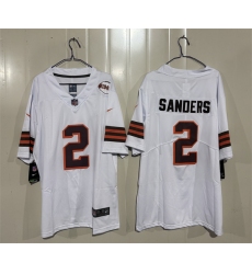 Men's Cleveland Browns #2 Shedeur Sanders White 2026 1946 Collection Vapor Limited Football Stitched Jersey