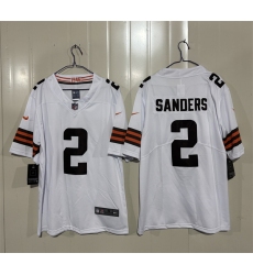Men's Cleveland Browns #2 Shedeur Sanders White 2026 Vapor Limited Football Stitched Jersey