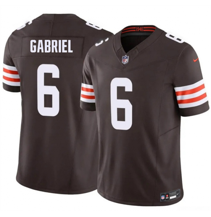 Men's Cleveland Browns #6 Dillon Gabriel Brown 2026 F.U.S.E. Vapor Limited Football Stitched Jersey
