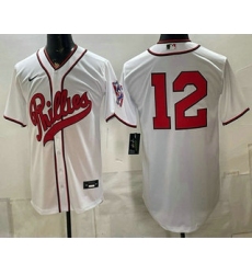 Men's Philadelphia Phillies #12 Kyle Schwarber White 2026 Field of Dreams Stadium Stitched Jersey