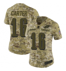 Women's Nike Philadelphia Eagles #16 DeAndre Carter Limited Camo 2018 Salute to Service NFL Jersey