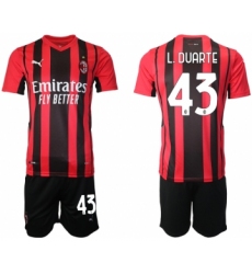 Men 2021-2022 Club AC Milan home red 43 Soccer Jersey