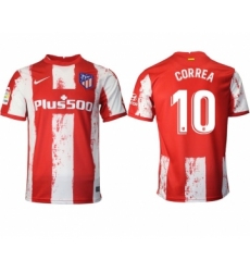 Men 2021-2022 Club Atletico Madrid home aaa version red 10 Nike Soccer Jersey