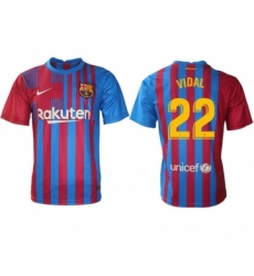 Men 2021-2022 Club Barcelona home aaa version red 22 Nike Soccer Jerseys
