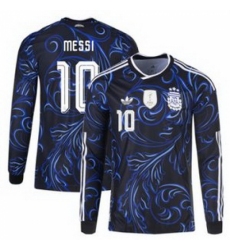 Men 10Lionel Messi Argentina National Team adidas 2026 Away Replica Jersey Black 1