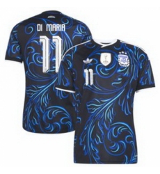 Men 11Angel Di Maria Argentina National Team adidas 2026 Away Replica Jersey Black 2