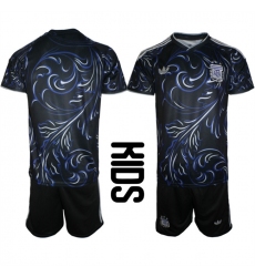 Youth Argentina Blank Away Soccer Jersey Suit
